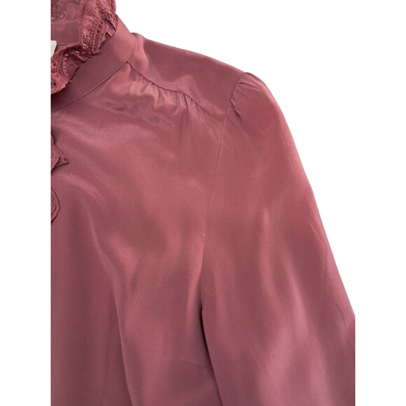 Sezane Pink Ruffle Blouse - Picture 4 of 16